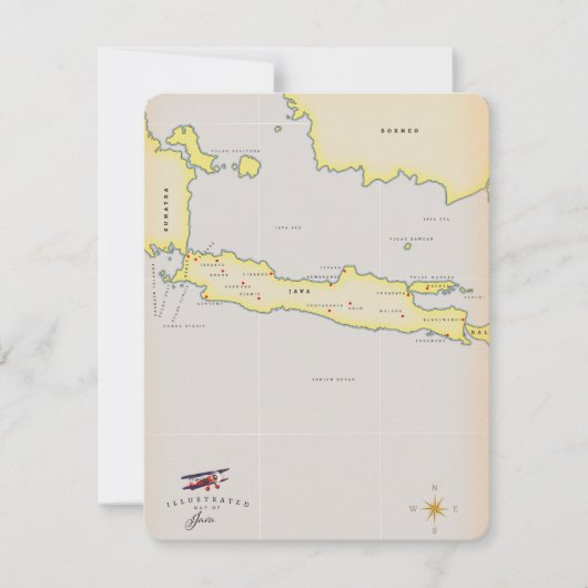 Carte illustrée de Java. (Devant)