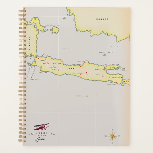 Carte illustrée de Java. (Devant)