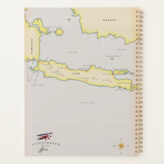 Carte illustrée de Java. (Dos)