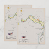 Carte illustrée de la carte des îles Turques-et-Ca (Devant / Derrière)