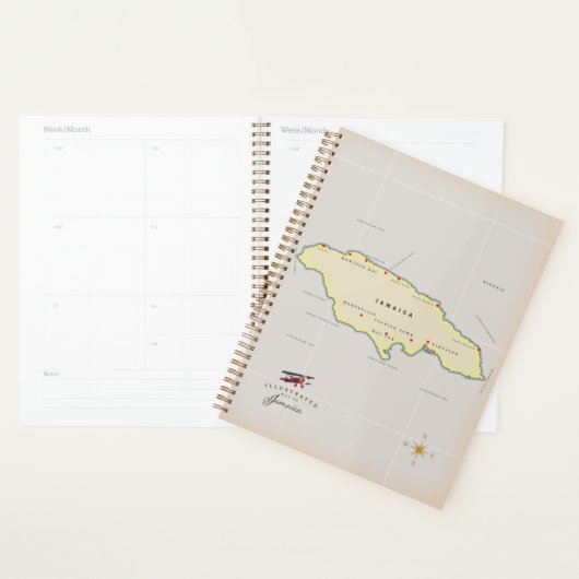 Carte illustrée de la Jamaïque. (Devant avec enveloppe)