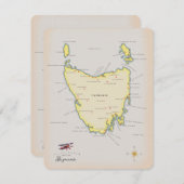 Carte illustrée de la Tasmanie. (Devant / Derrière)