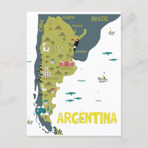 Carte illustrée de l'Argentine