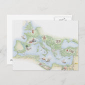 Carte illustrée de l'Empire romain (Devant / Derrière)