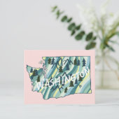 Carte illustrée de l'État de Washington (Debout devant)