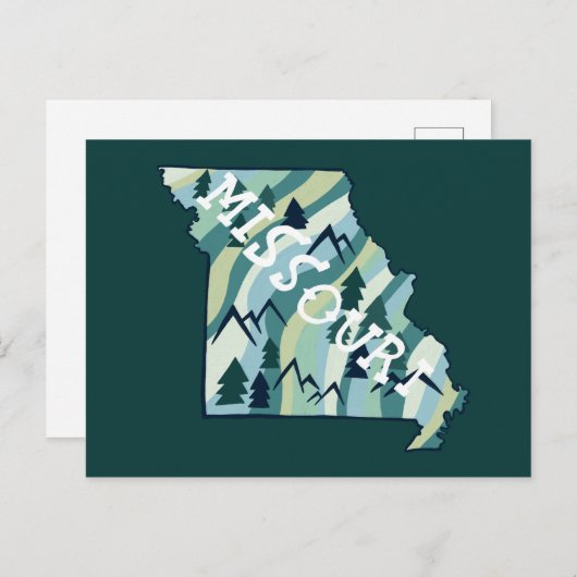 Carte illustrée de l'État du Missouri (Devant / Derrière)