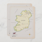 Carte illustrée de l'Irlande (Devant / Derrière)