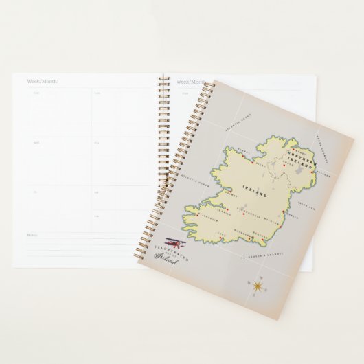 Carte illustrée de l'Irlande (Devant avec enveloppe)