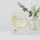Carte illustrée de l'Islande (Debout devant)