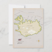 Carte illustrée de l'Islande (Dos)