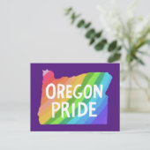 Carte illustrée de l'Oregon PRIDE ARC-EN-CIEL  (Debout devant)
