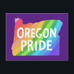 Carte illustrée de l'Oregon PRIDE ARC-EN-CIEL<br><div class="desc">Découvrez ce dessin de carte coloré de l'Oregon. Changez la couleur de fond ou ajoutez votre propre texte. Visitez ma boutique pour plus !</div>