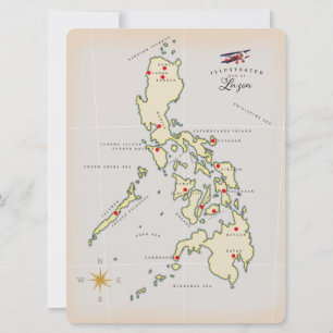 Carte illustrée de Luzon carte des Philippines