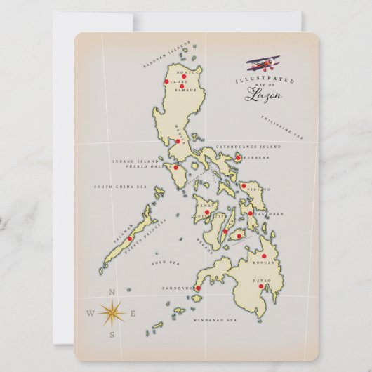 Carte illustrée de Luzon Philippines (Dos)