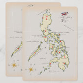 Carte illustrée de Luzon Philippines (Devant / Derrière)