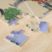 Carte illustrée de Oakland, Lake Merritt Puzzle (Côté)