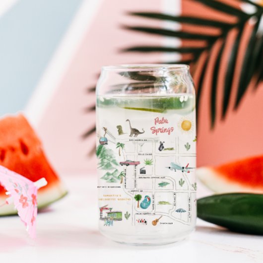 Carte illustrée de Palm Springs | Enterrement de v