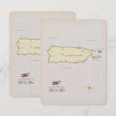 Carte illustrée de Porto Rico. (Devant / Derrière)