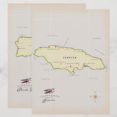 Carte illustrée de Porto Rico. (Devant / Derrière)