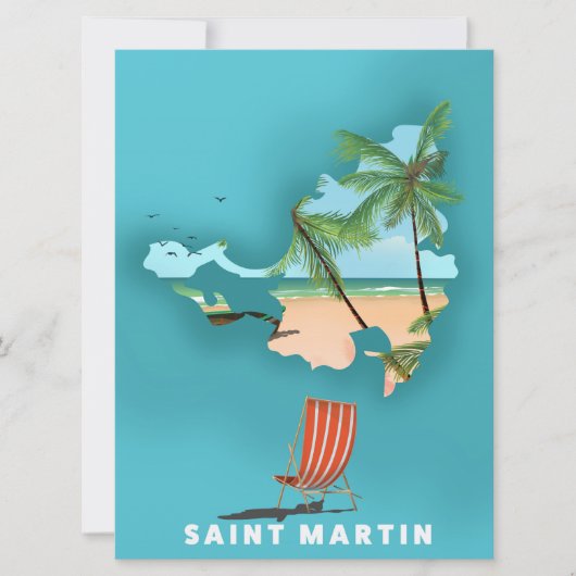 Carte illustrée de Saint-Martin. (Devant)