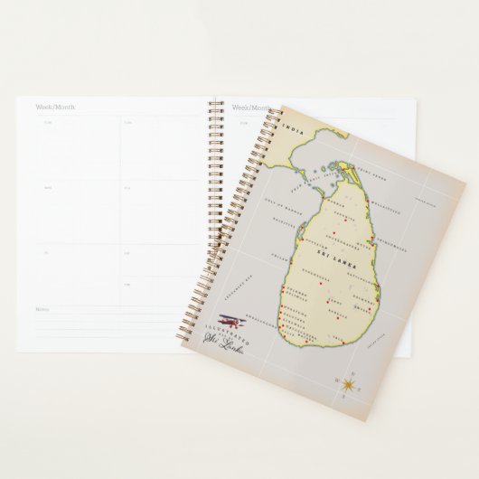 Carte illustrée de Sri Lanka (Devant avec enveloppe)