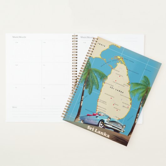 Carte illustrée de Sri Lanka (Devant avec enveloppe)