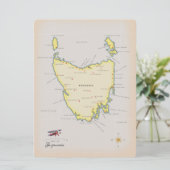 Carte illustrée de Tasmanie. (Debout devant)