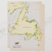 Carte illustrée de Terre-Neuve. (Devant / Derrière)