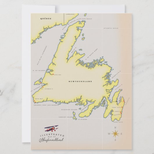 Carte illustrée de Terre-Neuve. (Dos)