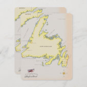 Carte illustrée de Terre-Neuve. (Devant / Derrière)
