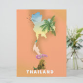 Carte illustrée de Thaïlande (Debout devant)