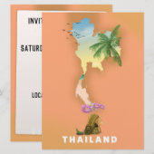 Carte illustrée de Thaïlande (Devant / Derrière)