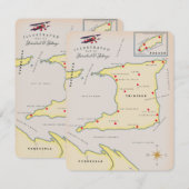 Carte illustrée de Trinidad & Tobago (Devant / Derrière)