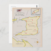 Carte illustrée de Trinidad & Tobago (Devant / Derrière)