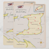 Carte illustrée de Trinité-et-Tobago (Devant / Derrière)
