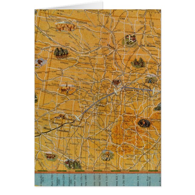 Carte illustrée de US Airways (Devant)