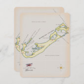 Carte illustrée des Bermudes (Devant / Derrière)