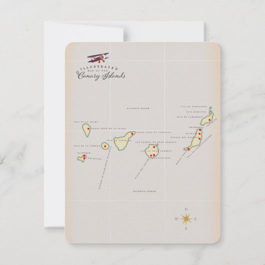 Carte illustrée des îles Canaries. (Dos)