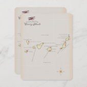 Carte illustrée des îles Canaries. (Devant / Derrière)