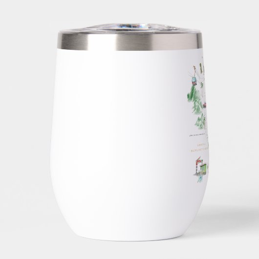 Carte illustrée des sources de palmiers | Bachelor (Avant)