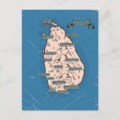 Carte Illustrée Des Voyages Du Sri Lanka (Devant)