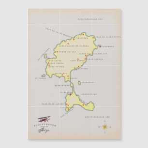 Carte illustrée d'Ibiza
