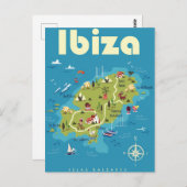 Carte illustrée d'Ibiza (Devant / Derrière)