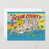 Carte illustrée du Jersey Shore (Devant / Derrière)