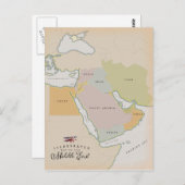 Carte illustrée du Moyen-Orient. (Devant / Derrière)