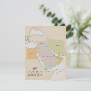 Carte illustrée du Moyen-Orient.