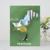 Carte illustrée du Pakistan pour les voyageurs. (Debout devant)
