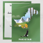 Carte illustrée du Pakistan pour les voyageurs. (Devant / Derrière)