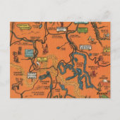 Carte illustrée du parc Yellowstone Orange (Dos)