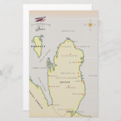 Carte illustrée du Qatar (Devant / Derrière)